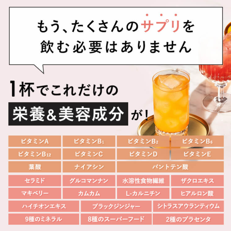 バンビウォータークリアプロテイン　栄養成分